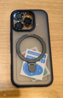iPhone16pro用 透明ケース マグネットリング付き MagSafe
