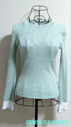 SENSE OF PLACE スパンコール付きニット