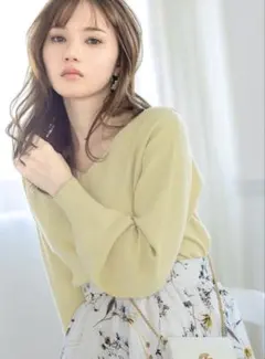 Vネックニットトップス[rut308]グレイル GRL