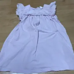 ベビーギャップ　100㎝ 3歳　フリル袖　ワンピース　ラベンダー