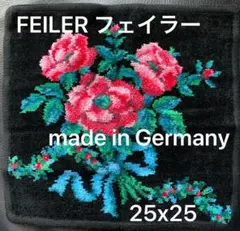 新品❣️FEILERフェイラー　タオルハンカチ　ロマンス ブラック 　25×25