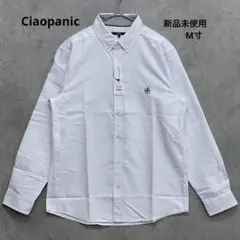 【新品未使用】Ciaopanic ホワイト M寸 ボタンダウンシャツ ロゴ刺繍