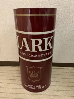 【昭和レトロ】赤ラーク LARK ゴミ箱 傘立て　タバコ柄　アンティーク　ブリキ