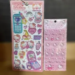 【正規品】サンリオ　ハローキティ　平成はっぴーフォン　タイルシール　2枚セット