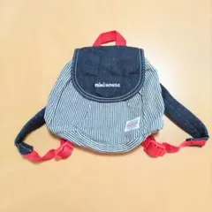 Miki House ミキハウス ストライプ デニム リュック ベビー 日本製