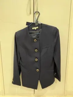 レディース フォーマルスーツ セットアップ ジャケット スカート ネイビー 5号