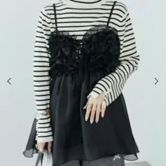 最終価格‼️美品✨️MAJESTIC LEGON ミルフィーユビスチェ ブラックのサムネイル