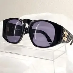 希少✨CHANEL サングラス シルバー ココマーク マーブルグレー