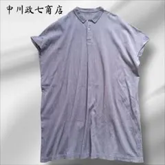 中川政七商店　髙島ちぢみのワイドワンピース　しわ加工　コットンのサムネイル