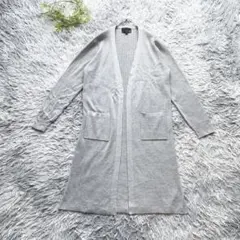HK WORKS LONDON【L】ロングカーディガン リブニット グレーのサムネイル