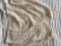 アイボリー リブ編みニットセーター Mサイズ