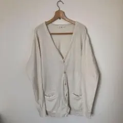 UNIQLO アイボリー Vネックカーディガン ロング　XL ゆったり