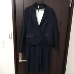 33 ネイビー スーツ・フォーマル 3点セット　15号