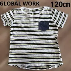 GLOBAL WORK ストライプ Tシャツ X-LARGE