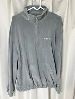 グレー ハーフジップ トレーナー M