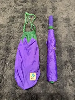 「しんしん景品」折りたたみ傘　お茄子なアンブレラ