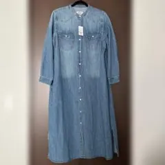 【新品未使用】SOMETHING デニムシャツワンピース 長袖