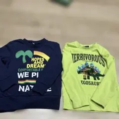 ネイビー・ライムグリーン 110サイズ 2枚セット