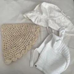 【美品】ベビー帽子　3点セット