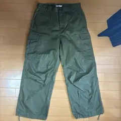 カーゴパンツ オリーブグリーン 4ポケット