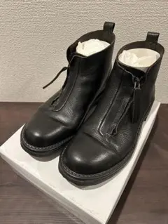 SAYA プラット製法　ブラックレザーショートブーツ