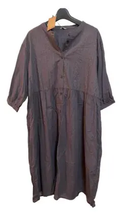 Lutique シャツワンピース グレー 七分袖