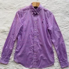 ラルフローレン ギンガムチェック 8 長袖シャツ ポニー刺繍 L〜L L