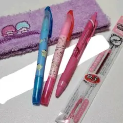 【サンリオ等々】ピンク系統(他の色もあり)文房具6点セットまとめ売り