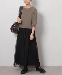 JOURNAL STANDARD relume 半袖ニットロングワンピース