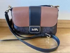 ベルくん様専用Coach ショルダーバッグ ブラウン ブラック