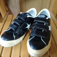 コンバース　オールスター　ベルクロ　レザースニーカー　23.5センチ　日本製