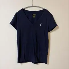 POLO RALPH LAUREN ネイビー Vネック Tシャツ　XS