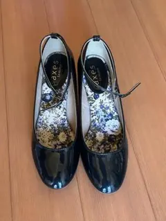 axes femme アクシーズファム アンティークフラワー　エナメルパンプス