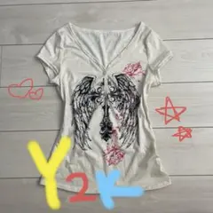 美品　Y2K 平成ギャル プリント半袖Tシャツ 【値下げ交渉OK！】