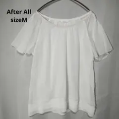 【美品】After All アフターオール シフォン ブラウス M ホワイトのサムネイル