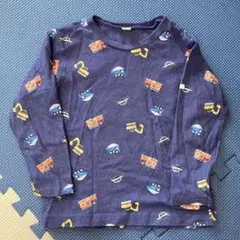 宇宙と乗り物プリント長袖カットソー 100cm