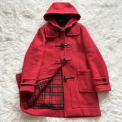 極美品　ロンドントラディション ダッフルコート 赤　イギリス製　チェック