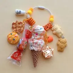じゃらじゃらキーホルダー マーブルチョコアイス クッキー 408 - メルカリ