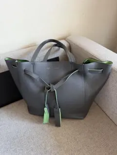 CELINE セリーヌ カバファントム タッセル トートバッグ レザー グレーのサムネイル