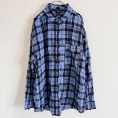美品⭐️ 長袖シャツ レギュラーカラー チェック S 綿 レディース メンズ