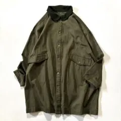 ナル　コットンステンカラーコート　カーキ　オーバーサイズ　春秋アウター　日本製