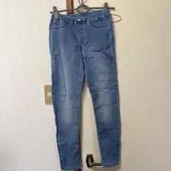 GU デニムブルー スキニーパンツ 150