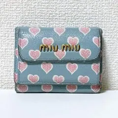 もっちー様✨ミュウミュウ ラムールコレクション 二つ折り財布 ハート ドット もっちー様✨ミュウミュウ ラムールコレクション 二つ折り財布 ハート