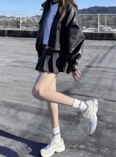 GRL 新品 襟2Wayレザーブルゾン