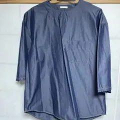 GU ダークブルー デニムシャツ