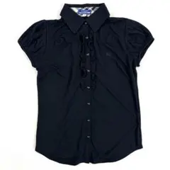 BURBERRY BLUE LABEL 半袖ブラウス フリル ノバチェック