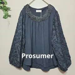 未使用【Prosumer】 ネイビー トップスフリル大きいサイズ LLサイズ
