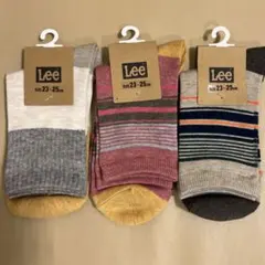 新作‼️ レディース　Lee 秋冬物ソックス3足組 送料無料