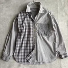 美品 ＊ ニコアンド MODE NORM COREクレイジーパッチワークシャツのサムネイル
