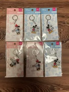 まとめ売り。ミッキー・ミニー アクリルキーホルダー 6個セット